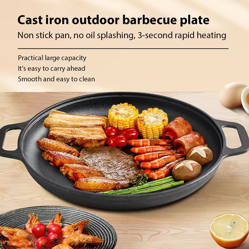 Heavy-Duty Cast Iron Fry Pan w - Dosa Pan Iron 评论和价格