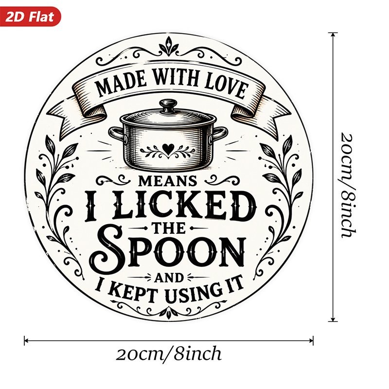 2D Flat, 1pc Cooking Quote Hum - Home Made Cooking Quotes 评论和价格
